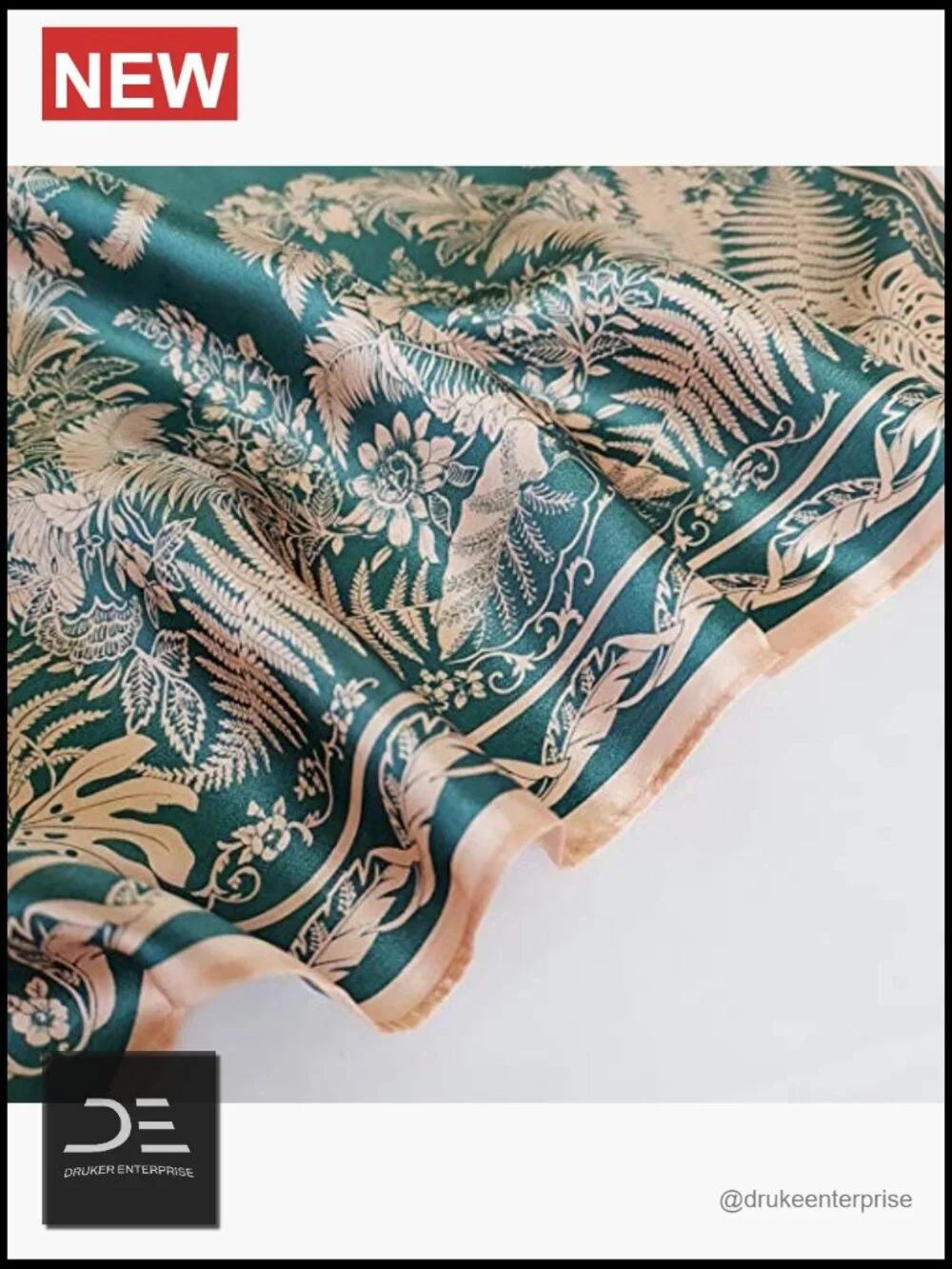 100% Mulberry Silk Square Scarf - Lightweight Satin Head Scarf for Sleeping